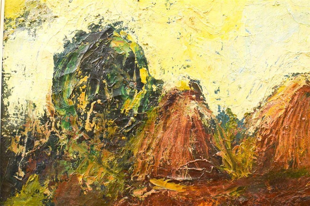 Schilderij Heide bij Gasteren 48483, Ophalen of Verzenden, Gebruikt, Schilderij, 75 cm of meer