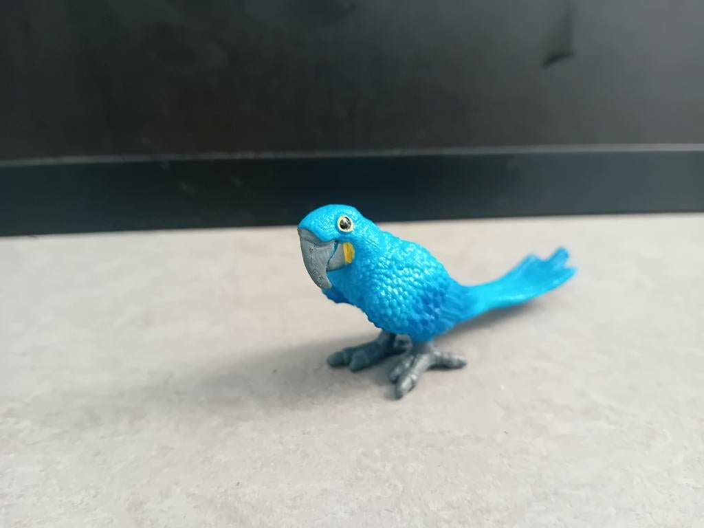 Schleich blauwe papagaai, Ophalen of Verzenden, Zo goed als nieuw, Paard, Beeldje of Figuurtje