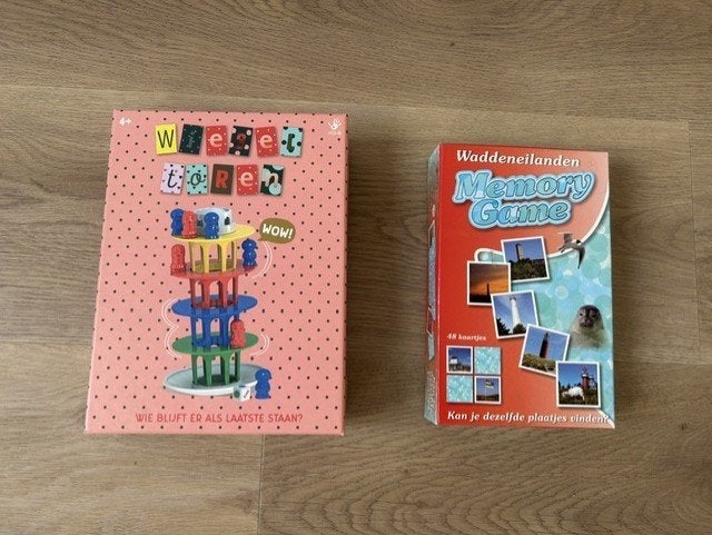 Spel toren van Pisa & Memory Waddeneilanden, Ophalen, Zo goed als nieuw