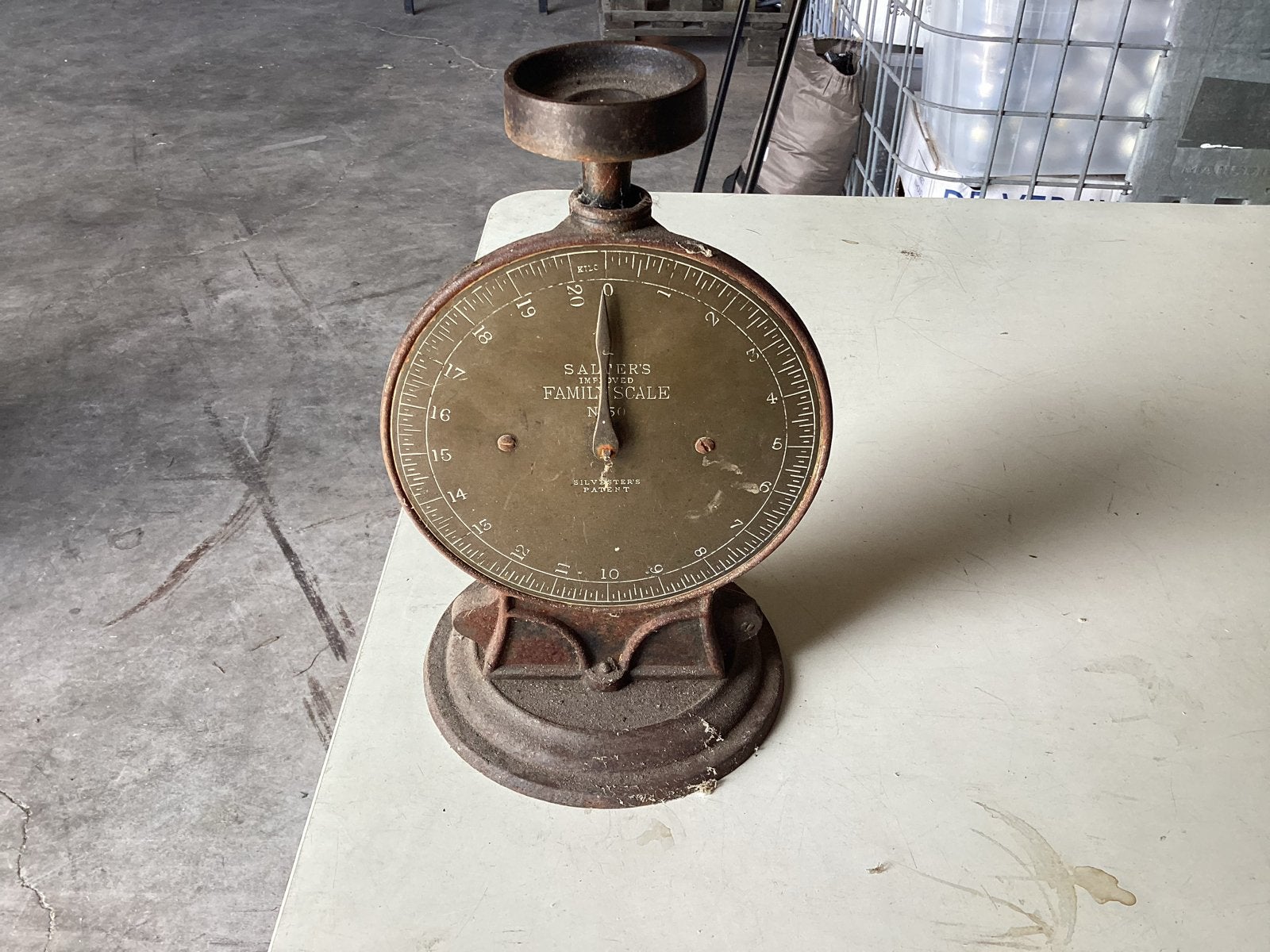 Antieke Salter's Family Scale nr. 50 - Gietijzeren Weegschaa, Ophalen of Verzenden