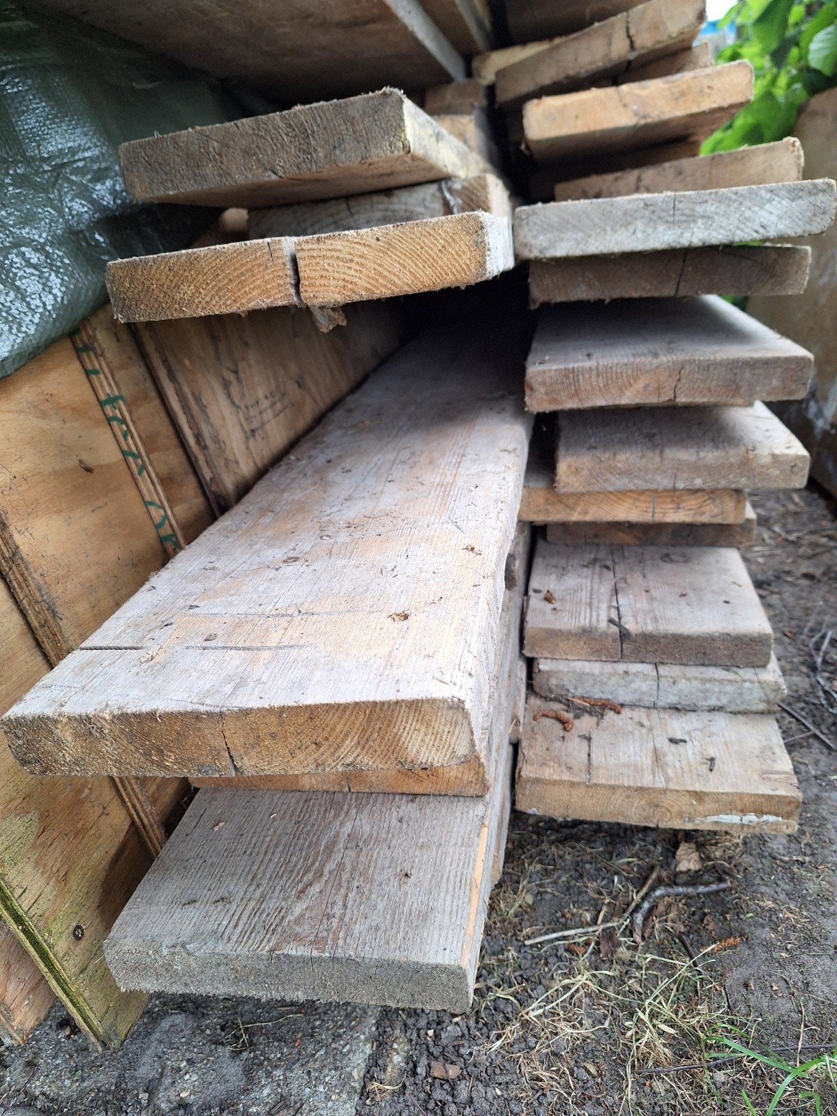 Steigerplanken, Doe-het-zelf en Verbouw, Hout en Planken, Gebruikt, 25 tot 50 mm, Ophalen of Verzenden, Plank