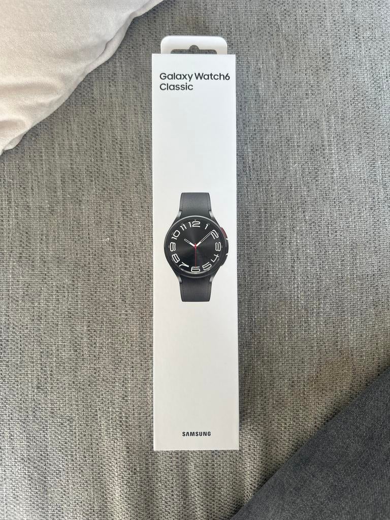 Samsung Galaxy Watch6 Classic Zwart 43 mm, Afstand, Zwart, Nieuw, Ophalen of Verzenden