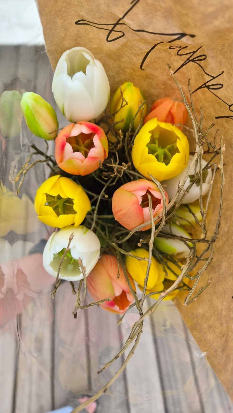 Silicone tulpen - bosjes van 10 of 15 stuks, Ophalen of Verzenden, Nieuw, Kunststof, Landelijk