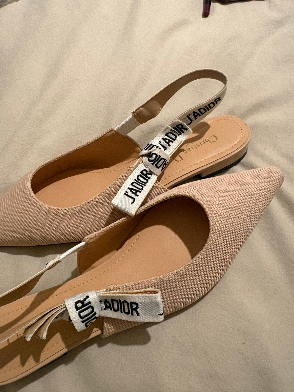 Dior J’adior Sling back ballerina, Verzenden, Beige, Nieuw, Ballerina's