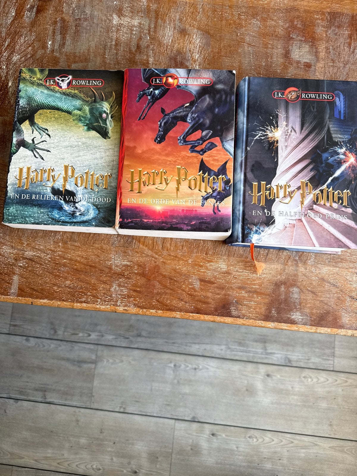 3 Harry Potter boeken: De Relieken, Orde van de Feniks, Half, Verzamelen, Ophalen of Verzenden, Gebruikt, Boek of Poster