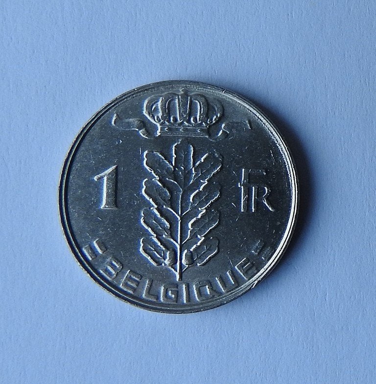 Munt Belgie  1 Fr 1988, Postzegels en Munten, Verzenden, Losse munt