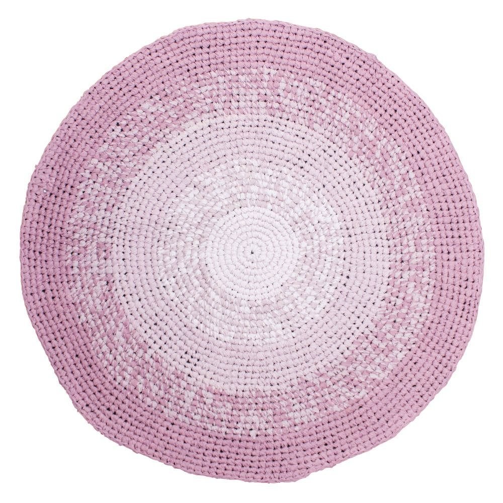 Vloerkleed gehaakt Roze merk Sebra, Ophalen, Rond, Zo goed als nieuw, Roze