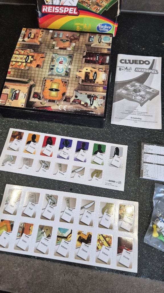 Cluedo reisspel, bordspel, Hasbro, inhoud nieuw. 6B15, Hobby en Vrije tijd, Gezelschapsspellen | Bordspellen, Tweedehands verkoop