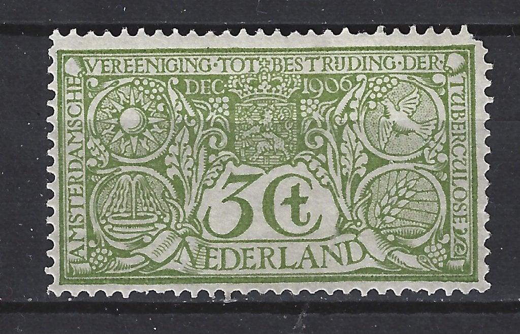 Nederland 85 PF Tuberculose zegels 1906 ; Nederland 10% CW, Postzegels en Munten, Ophalen of Verzenden, T/m 1940, Postfris