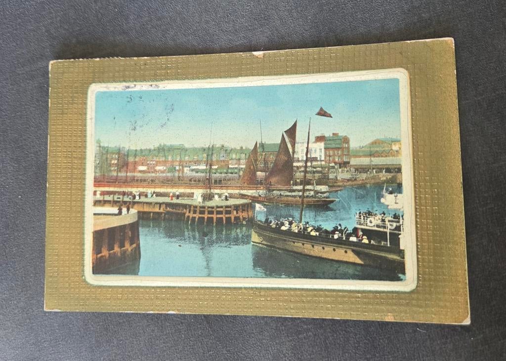 De haven van Lowestoft in Suffolk - Engeland, Verzenden, Voor 1920, Gelopen, Voertuig