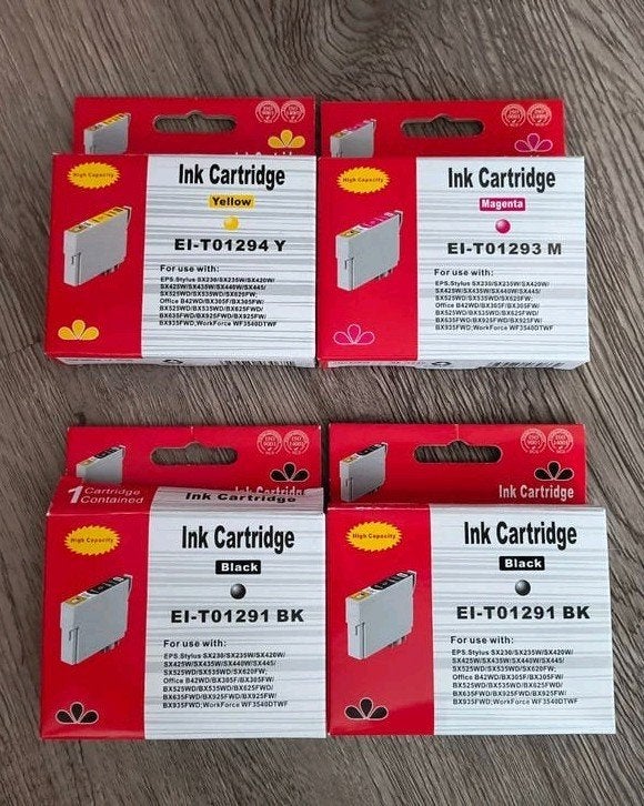 Inktcartridges 4 zwart en 2 kleur, Ophalen