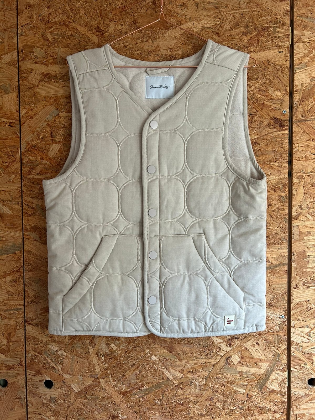 American vintage bodywarmer maat s, Kleding | Dames, Ophalen of Verzenden, Zo goed als nieuw, Maat 38/40 (M), Beige