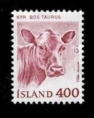 postzegel 534 IJsland dieren Koe, Ophalen of Verzenden, IJsland, Gestempeld