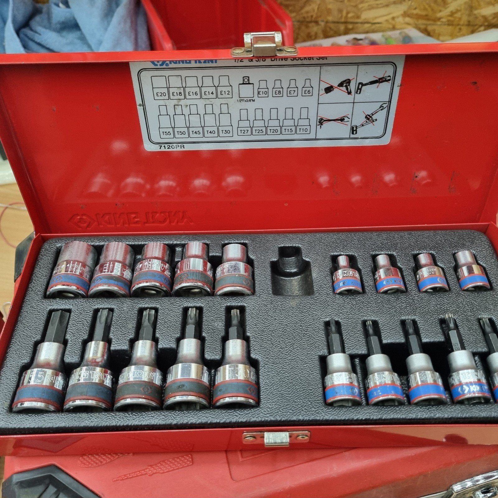 Torx- en E-dopsleutelset, Ophalen of Verzenden, Zo goed als nieuw