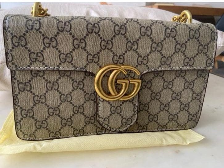 Nieuwe Gucci Marrmont Dames tas met dustbag, Ophalen of Verzenden, Nieuw, Bruin, Handtas