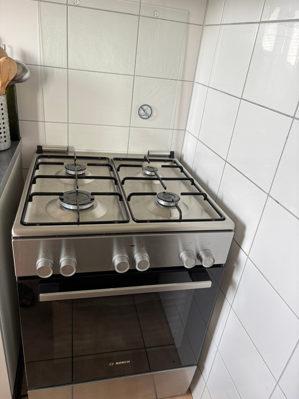 Bosch HXA090D50N gasfornuis/oven combi, Ophalen, Zo goed als nieuw