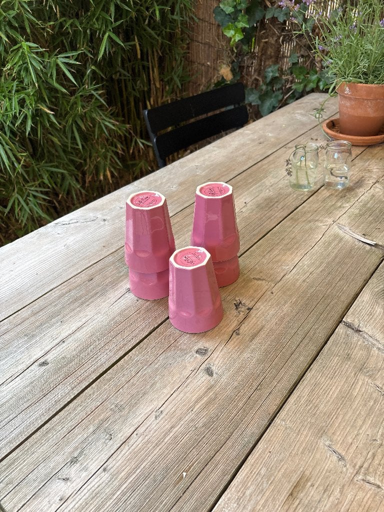 Caffé ti amo koffie bekers van Asa roze (5), Ophalen, Mok, Zo goed als nieuw, Overige stijlen