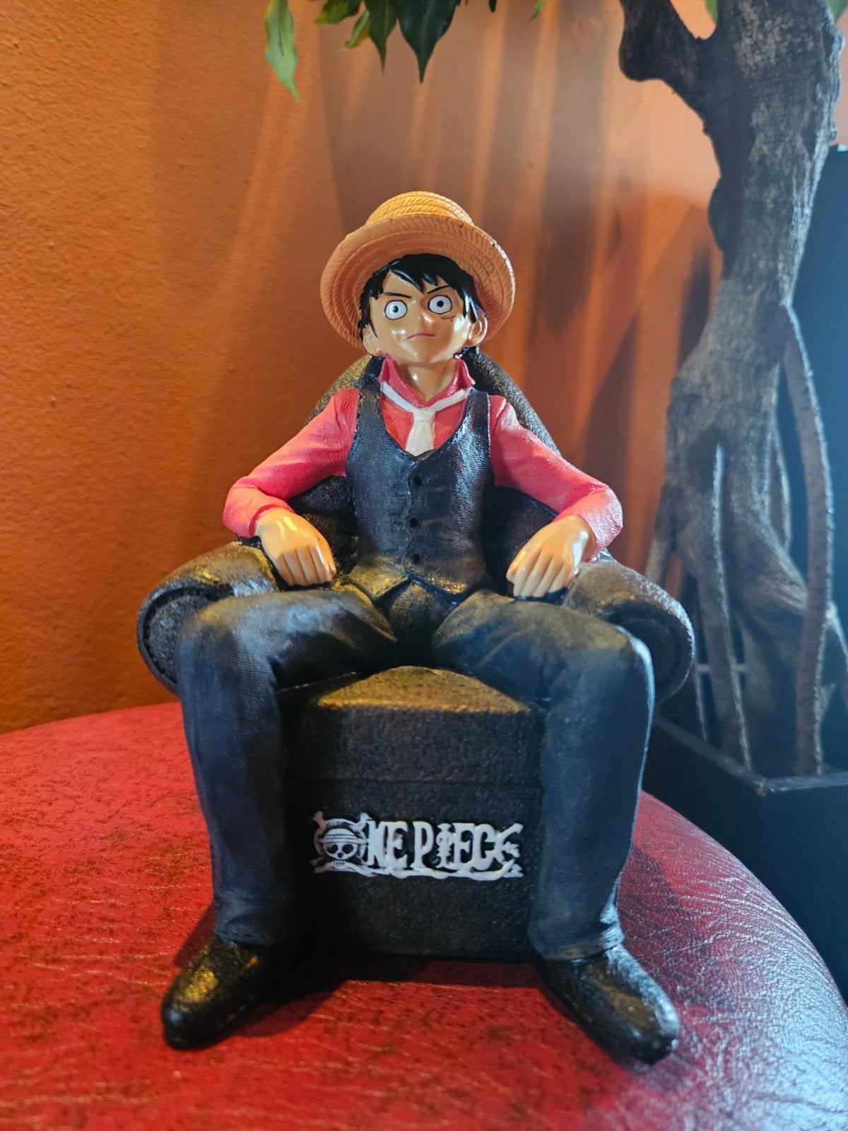 Monkey D. Luffy spaarpot One Piece, Ophalen of Verzenden, Zo goed als nieuw, Kunststof, Strip- of Tekenfilmfiguur
