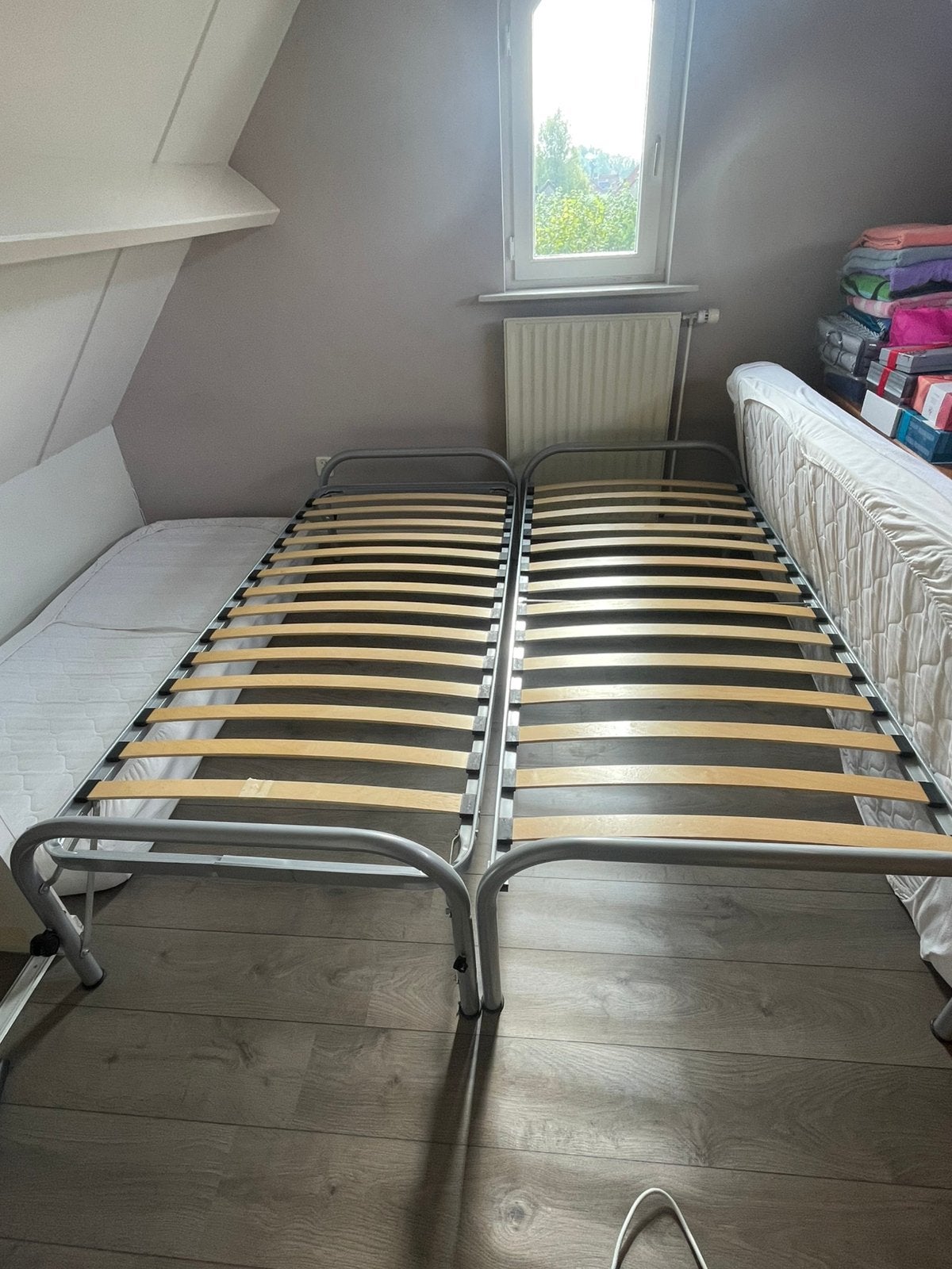 Bed Pascal - onderschuifbed - 2 persoons of 1 persoons, Ophalen, Gebruikt, Tweepersoons