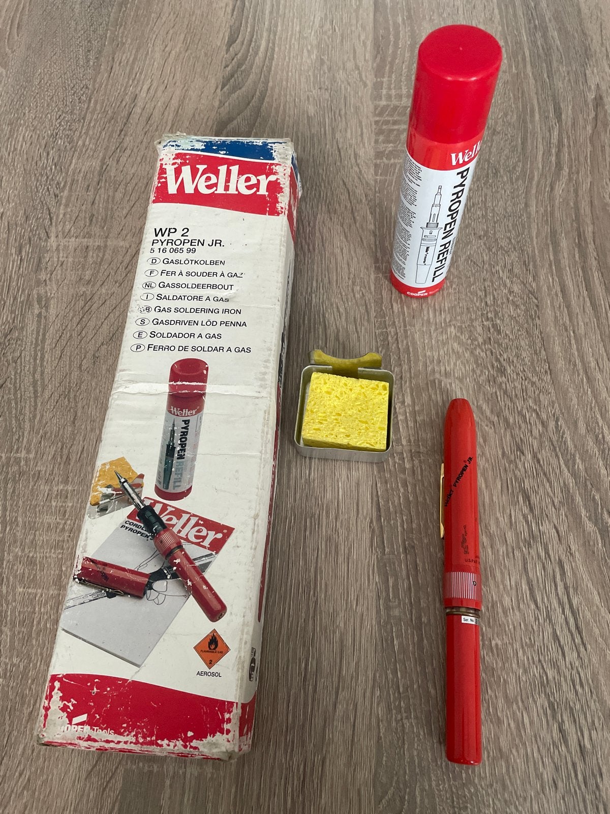 Weller Pyropen Jr. WP 2 Gas Soldeerbout met Vulling, Doe-het-zelf en Verbouw, Gereedschap | Handgereedschap, Ophalen of Verzenden