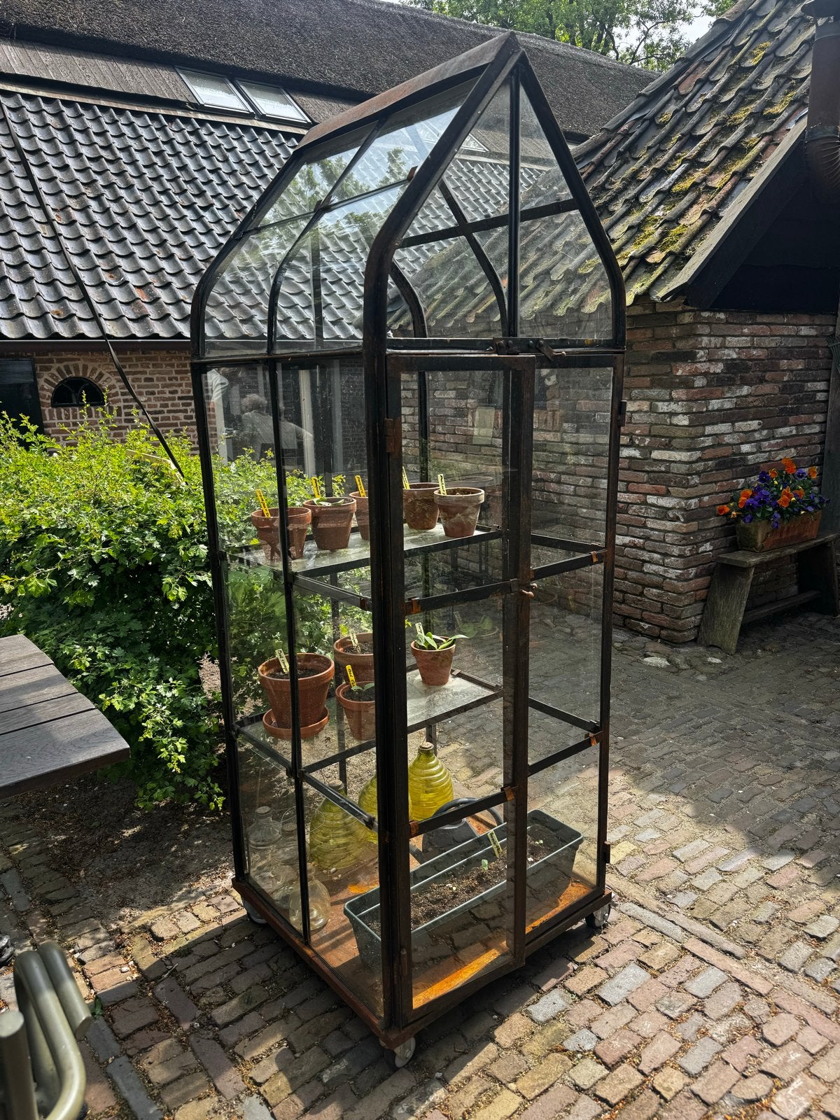Tuinkas Kweekkas Greenhouse Jaren '30 Stijl, Tuin en Terras, Gebruikt, Kweekkas, Ophalen, Staal