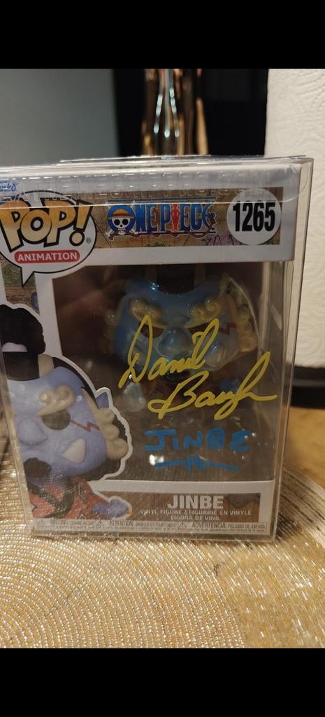 Gesigneerde Funko Pop! Jinbe (One Piece) door Daniel Bough, Ophalen of Verzenden, Zo goed als nieuw