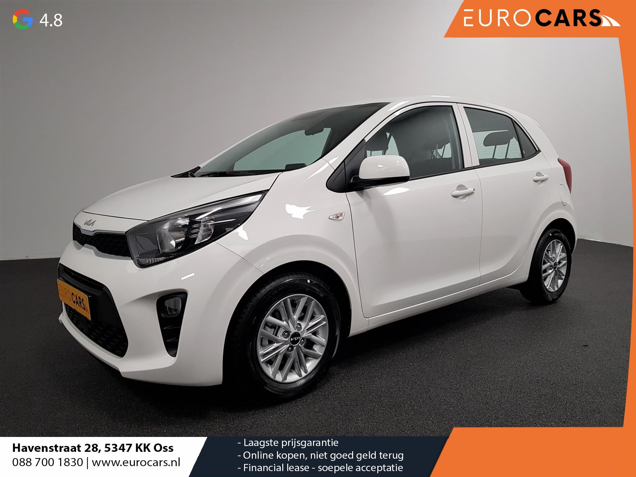 Kia Picanto 1.0 DPi Automaat DynamicLine Navigatie Airco Cam, Auto's, Kia, 877 kg, Stof, Gebruikt, 4 stoelen