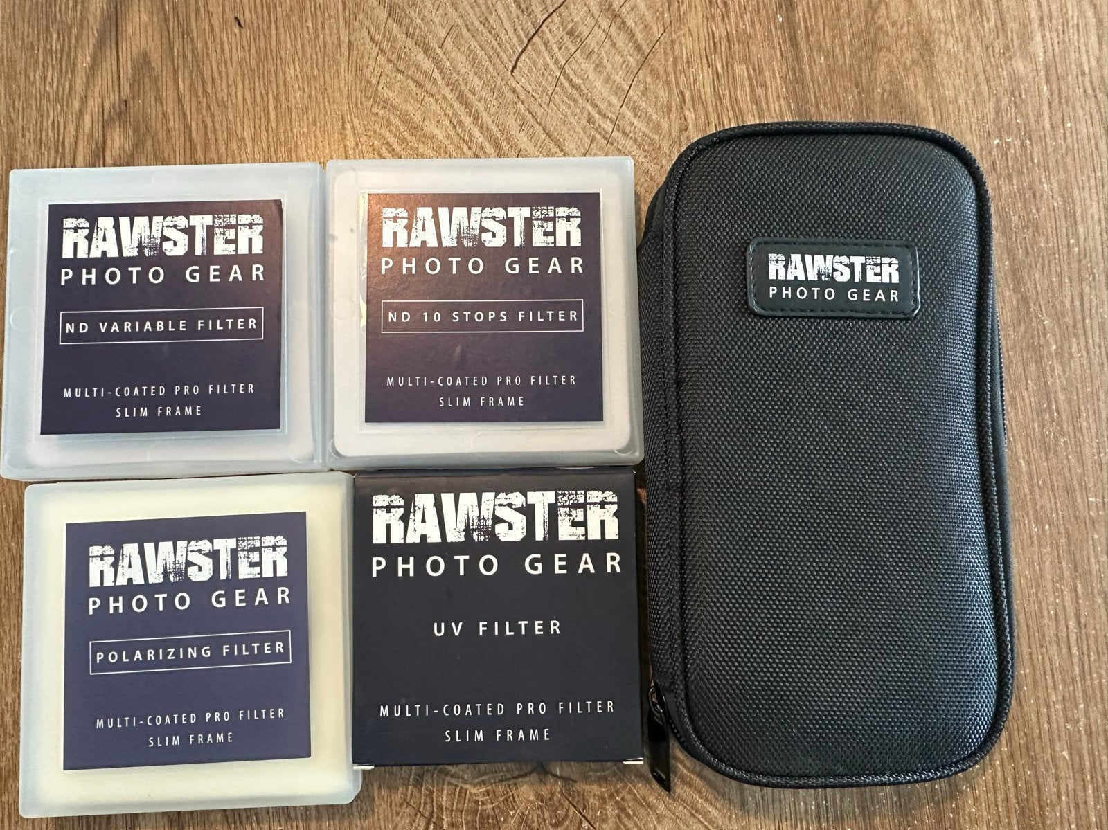 Rawster Photo Gear etui inclusief 4 filters, Nieuw, Rawster, Multi-coating, Filterset