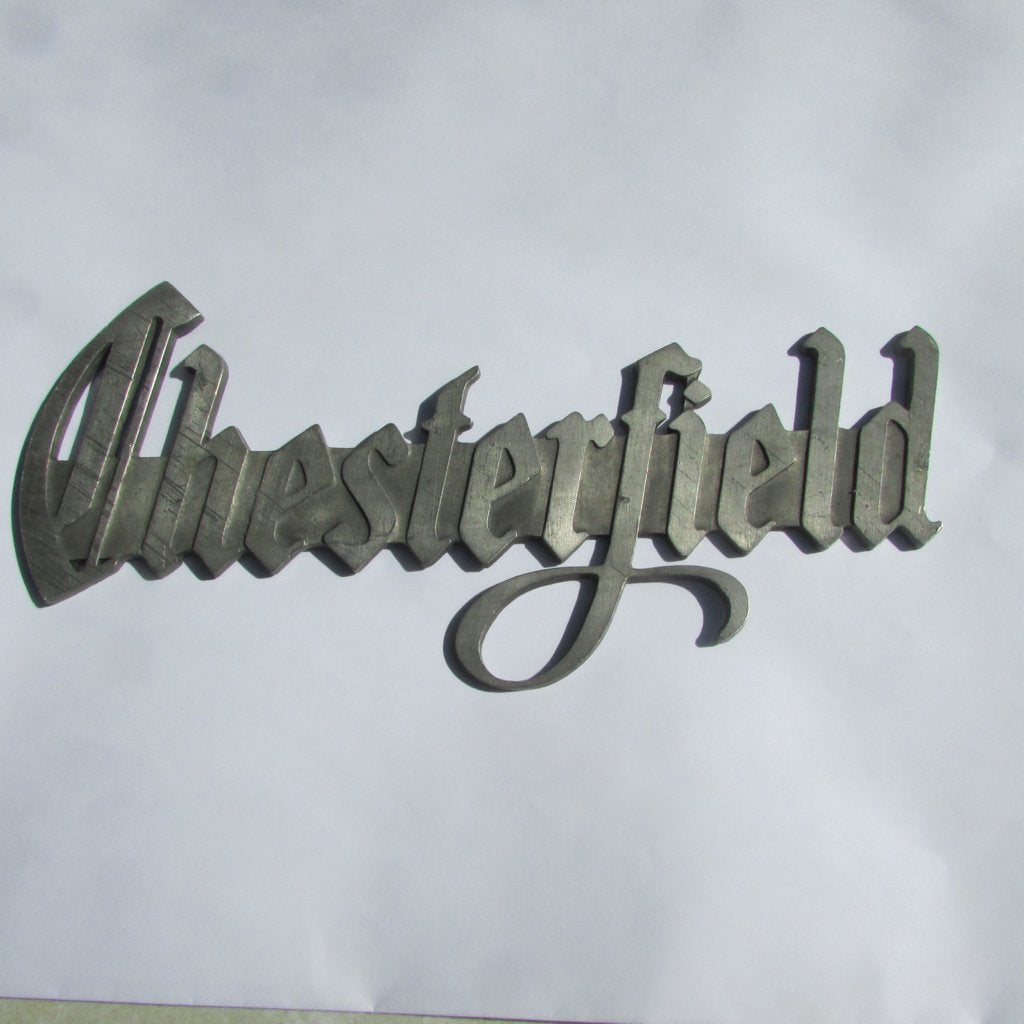 Chesterfield sigaretten reclame bord van dik metaal, Verzamelen, Ophalen of Verzenden, Gebruikt, Reclamebord