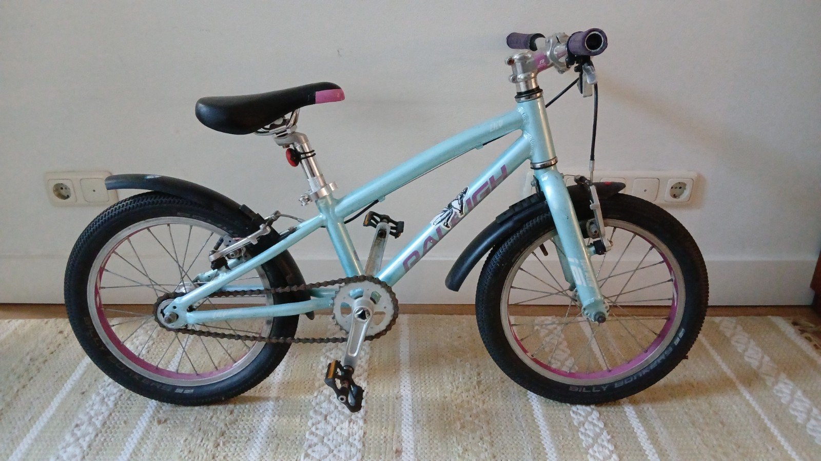 Raleigh kinderfiets 16 inch - lichtblauw, Ophalen, Velgrem, Raleigh, 16 tot 20 inch