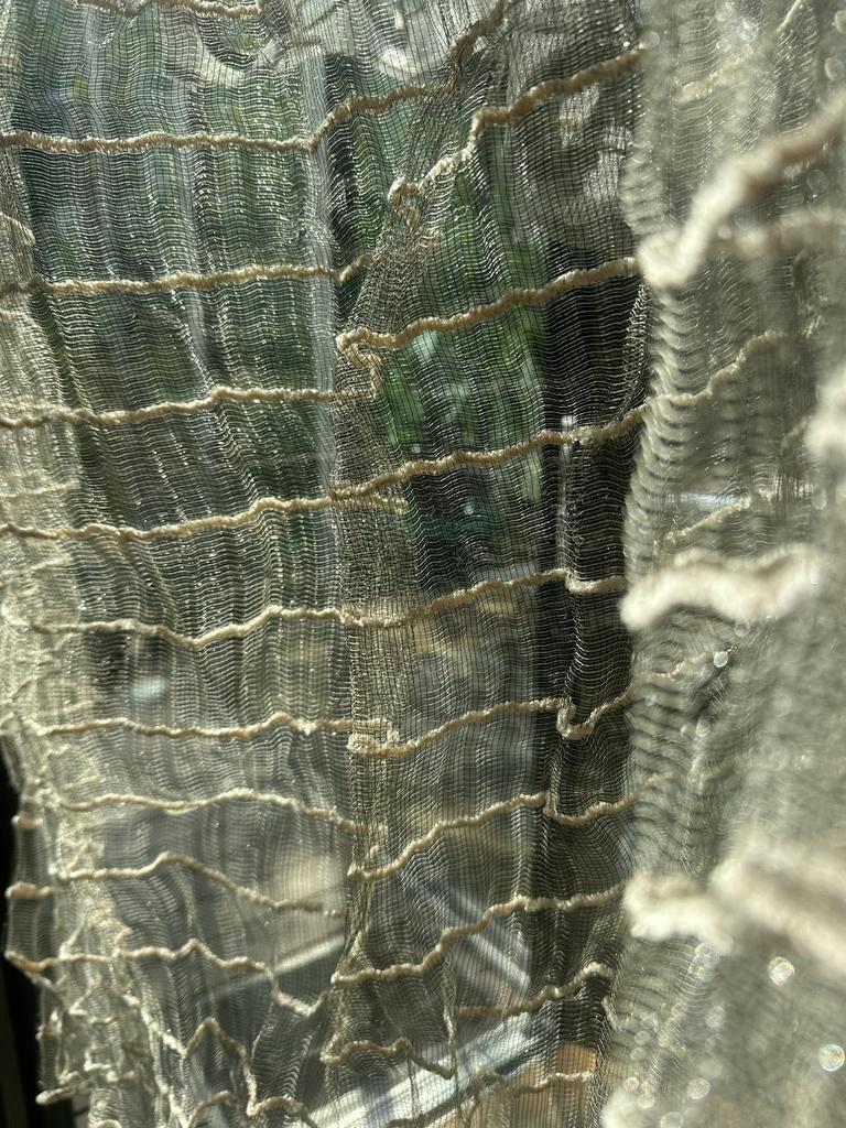 Transparante gordijnen 4 x Sahco Hesslein - 2.90m x 1.60m, Gebruikt, 200 cm of meer, 150 tot 200 cm, Ophalen of Verzenden