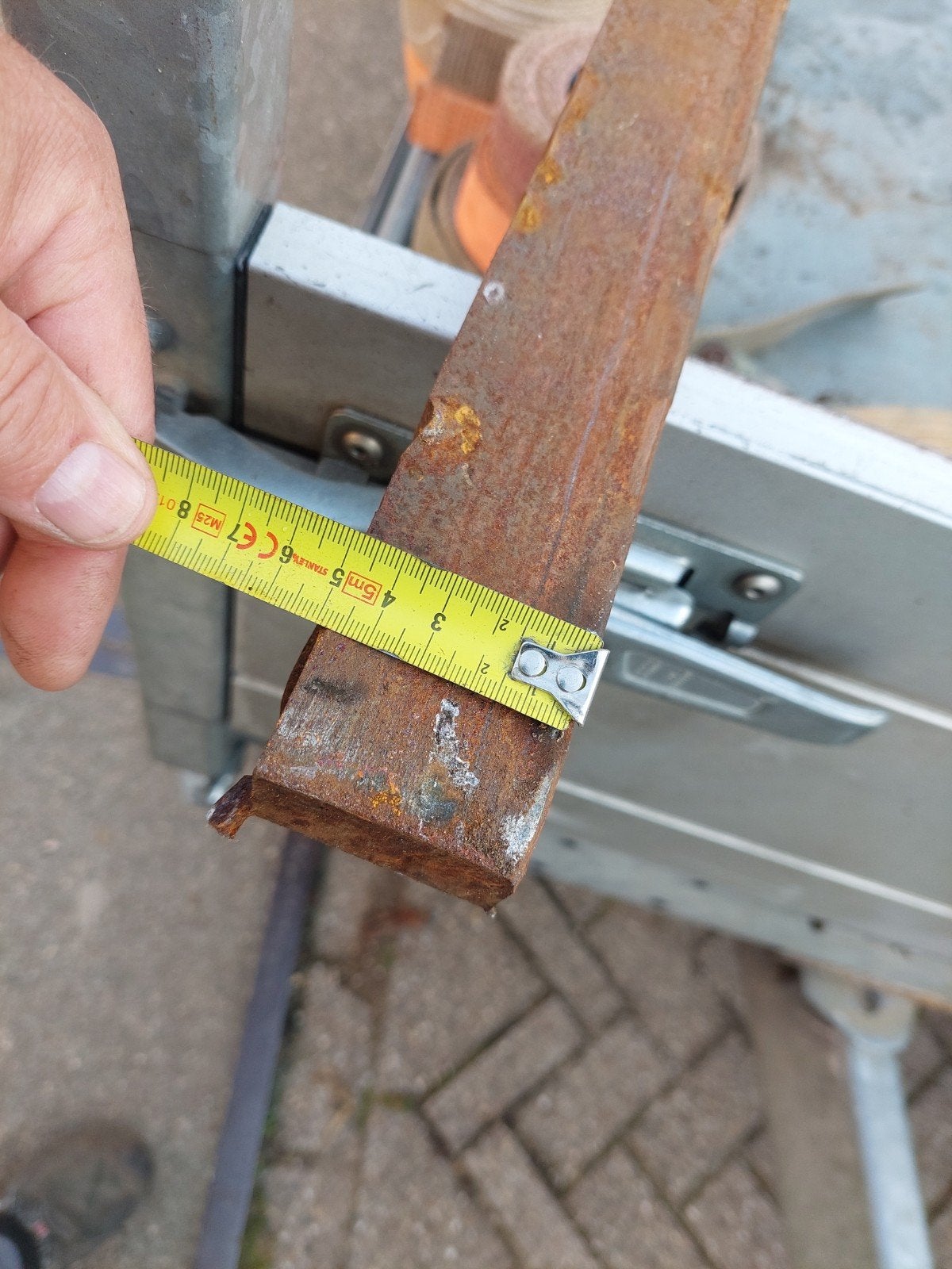 strip 30x50 mm 5,9 meter lang massief, Doe-het-zelf en Verbouw, Ophalen of Verzenden, Gebruikt, IJzer