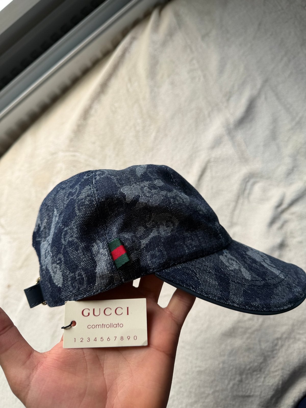 Gucci Pet - Stijlvolle Denim Baseballcap, Kleding | Dames, Hoeden en Petten, Ophalen of Verzenden, Zo goed als nieuw, One size fits all