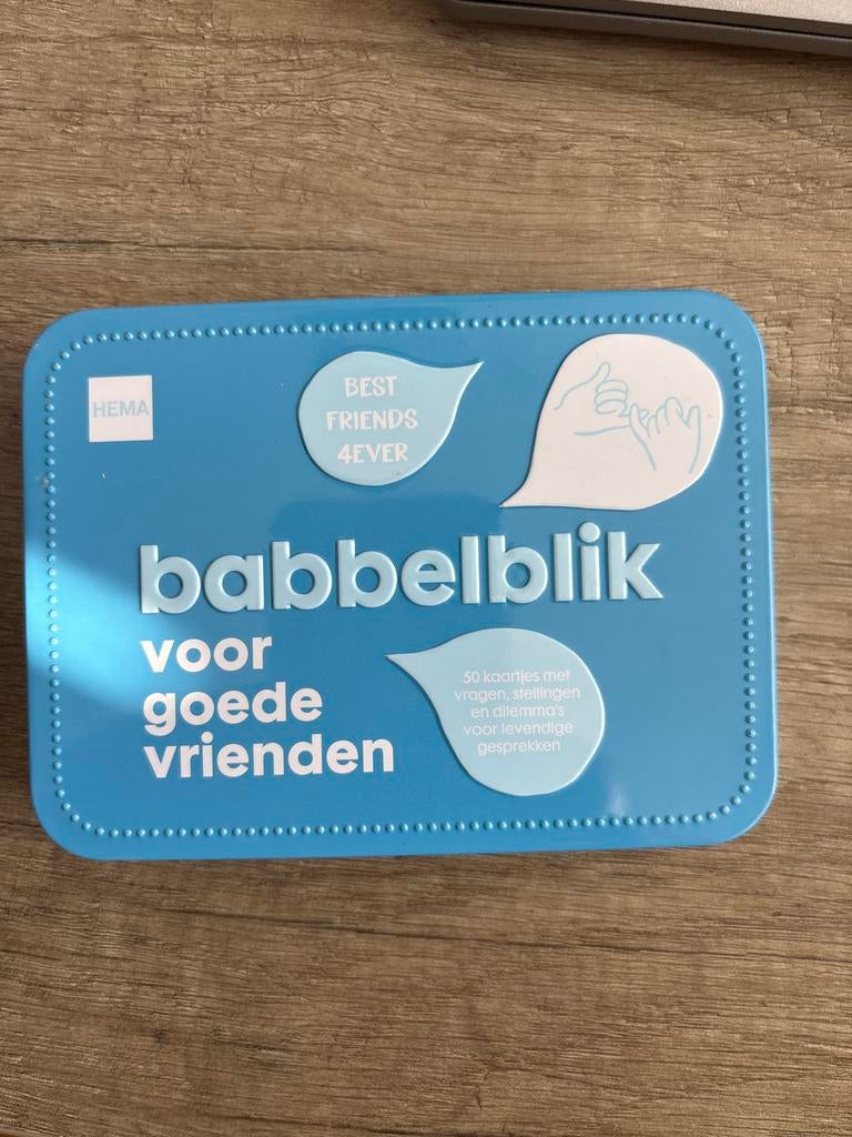 Hema Babbelblik voor goede vrienden - kaartspel, Een of twee spelers, Ophalen of Verzenden, Zo goed als nieuw