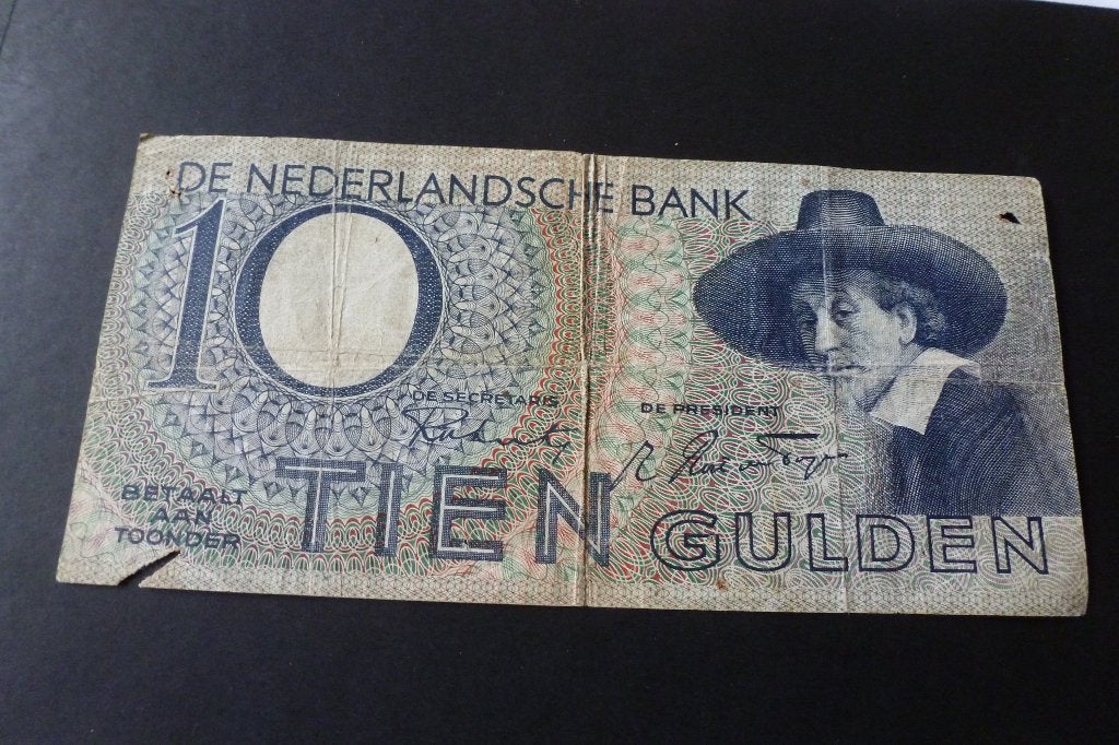 Bankbiljet - oude 10 gulden Staalmeester 1943 fraai+ (bi 9, Ophalen of Verzenden, 10 gulden, Los biljet