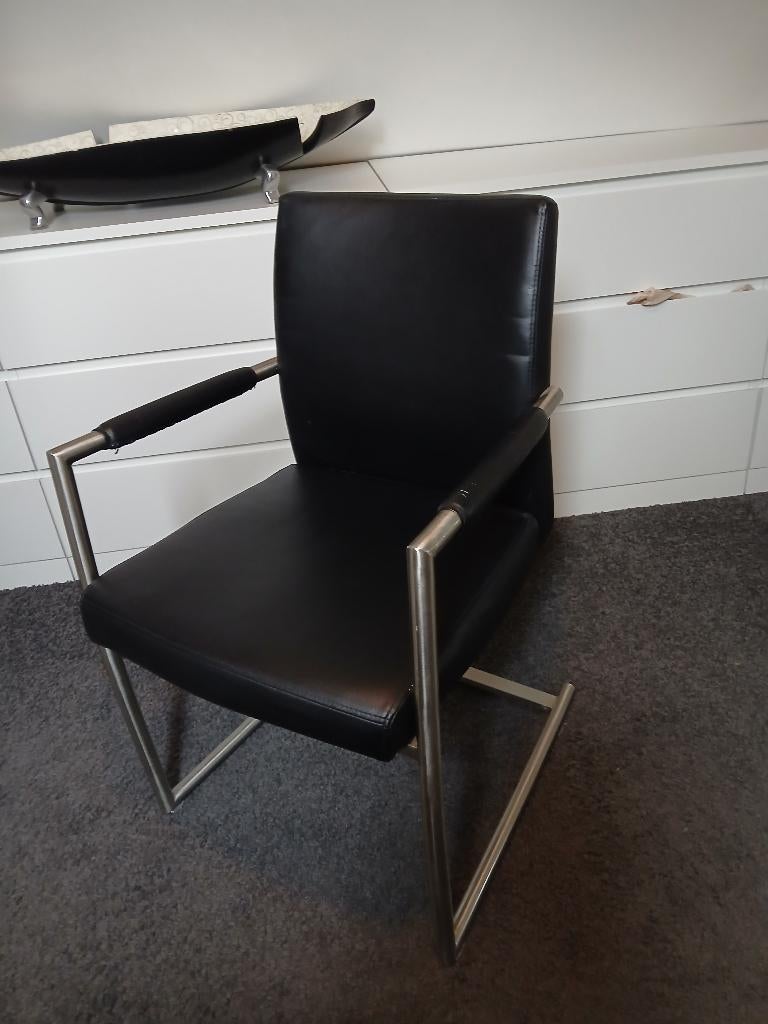 Eetkamerstoel, Huis en Inrichting, Stoelen, Ophalen, Gebruikt, Twee, Zwart