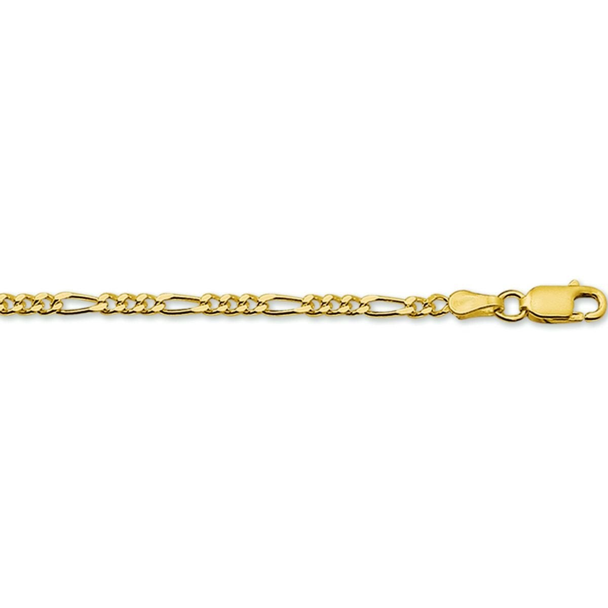 14k Gouden Figaro Ketting - 46cm Lengte, 2,9mm Dikte, Ophalen, Nieuw, Goud, Goud