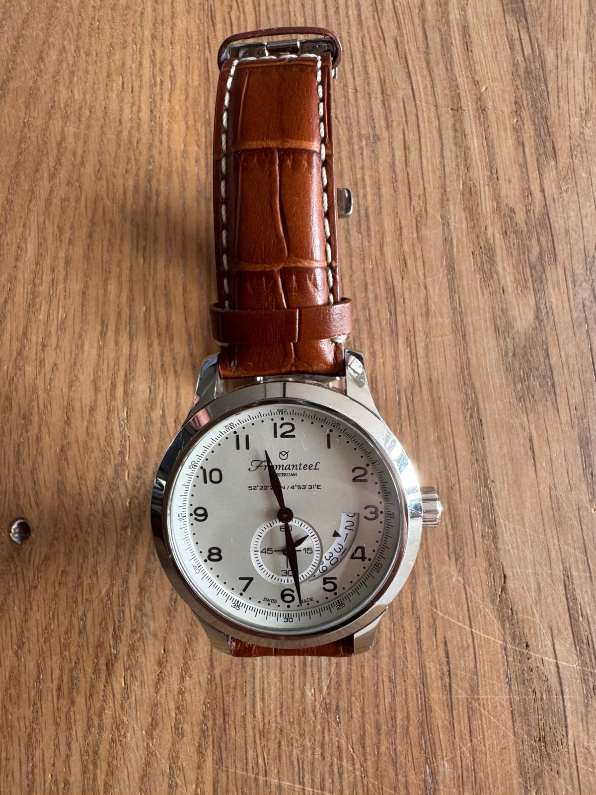 Fromanteel Amsterdam horloge, Polshorloge, Ophalen, Overige merken, Leer
