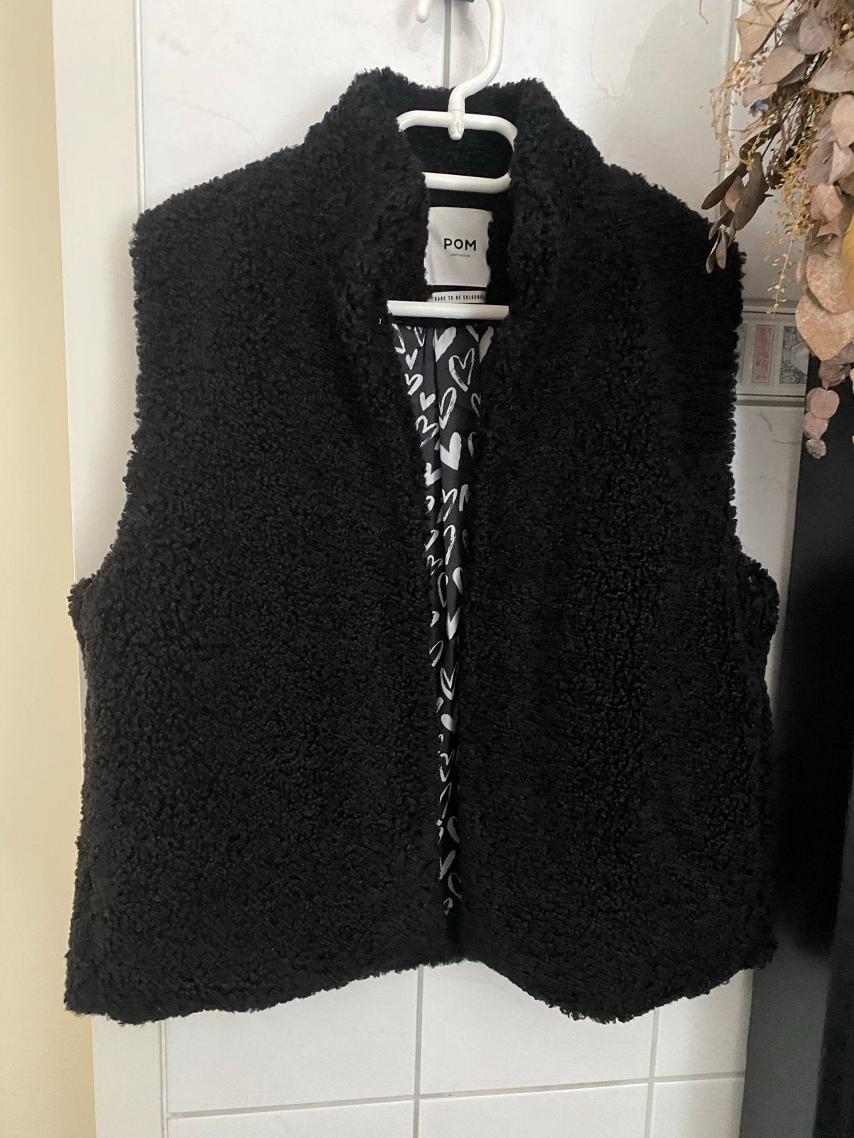 POM Amsterdam teddy gilet - Zwart - Maat 38 (M), Ophalen of Verzenden, Zo goed als nieuw, Maat 38/40 (M), Zwart