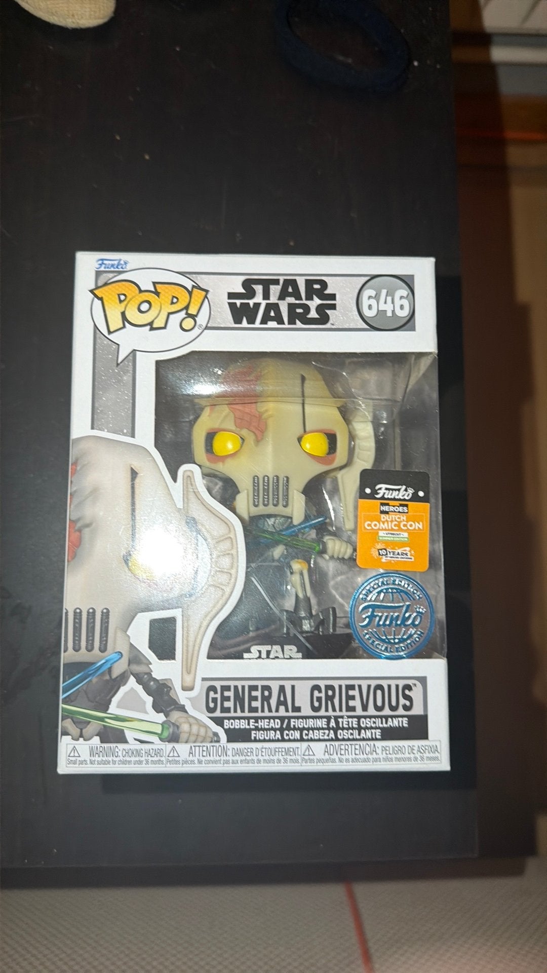 Pop funko general grievous 646 comic con special edition, Ophalen of Verzenden, Zo goed als nieuw