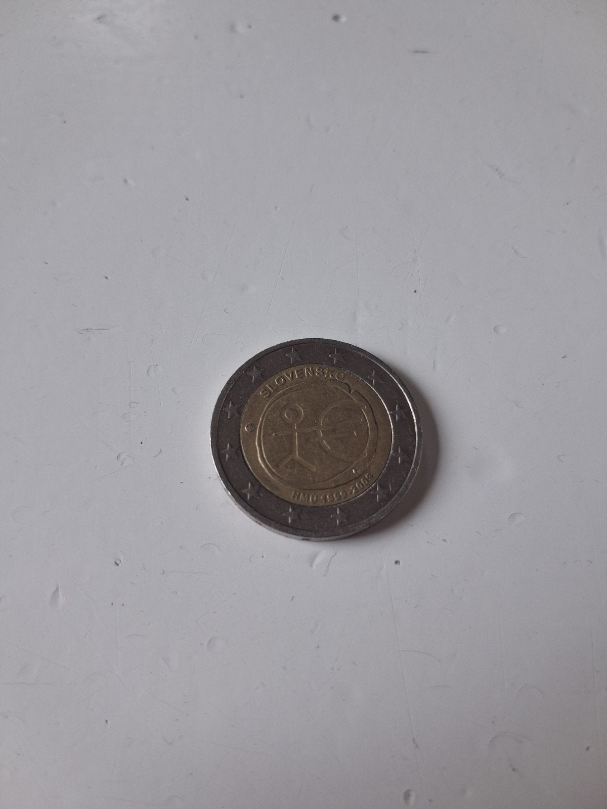 €2 stickman muntje, Ophalen of Verzenden, Vóór koninkrijk, Euro's, Losse munt