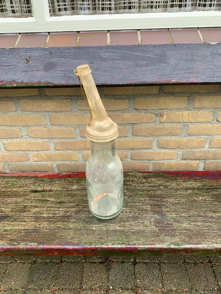 Oliefles esso antiek compleet, Ophalen of Verzenden, Gebruikt, Gebruiksvoorwerp
