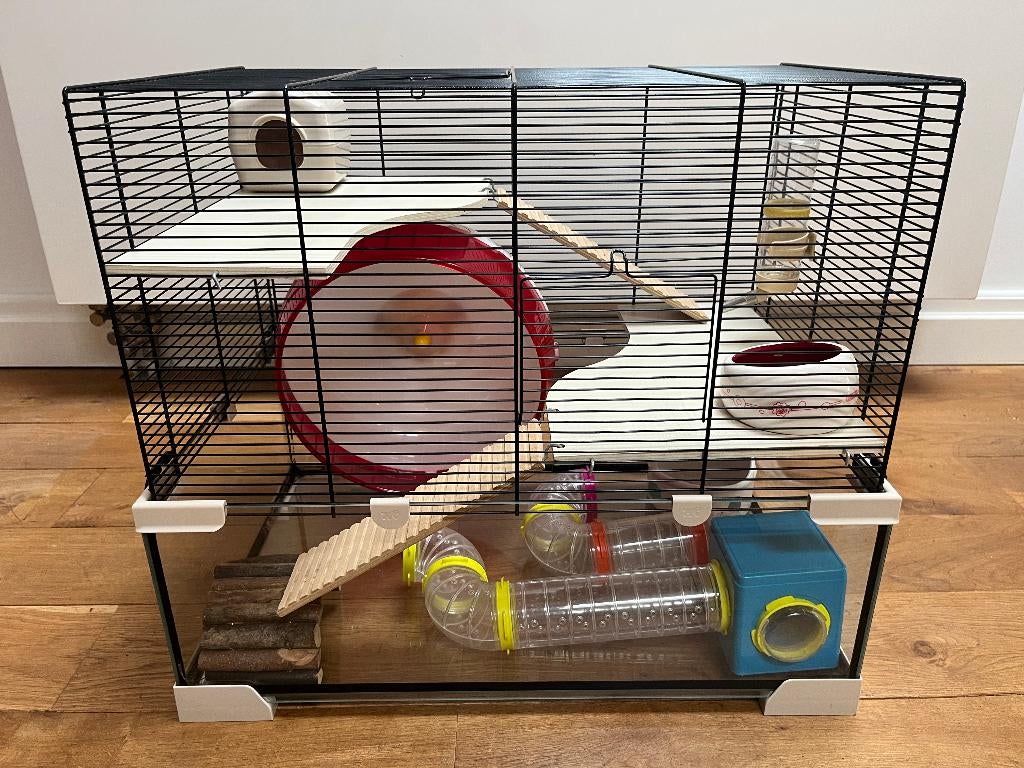 ** Ferplast 60 Hamsterkooi - Zeer netjes, zeer compleet **, Dieren en Toebehoren, Knaagdieren en Konijnen | Hokken en Kooien, Kooi