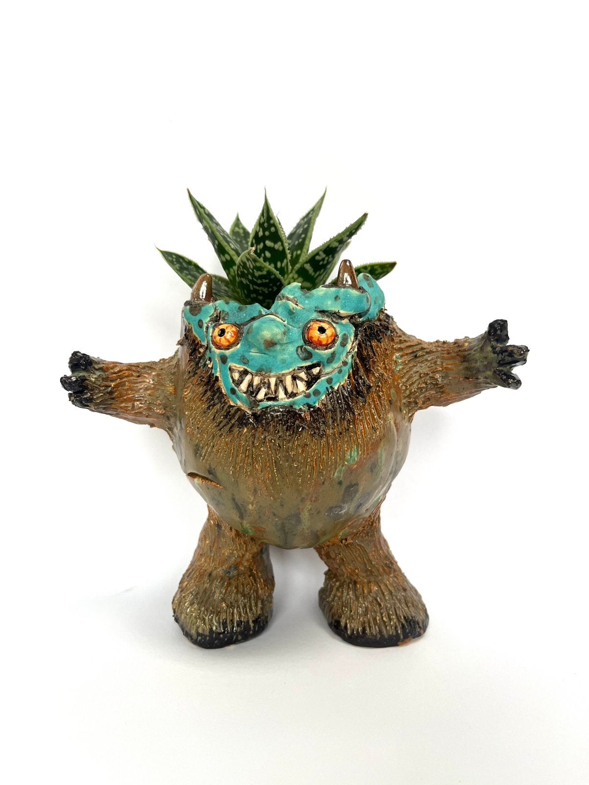 Monster bloempotje, Antiek en Kunst, Kunst | Designobjecten, Ophalen of Verzenden, 13 cm, Steen/keramiek