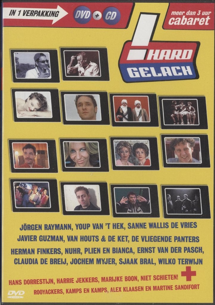 37) Hard Gelach (DVD+CD): met Raymann, Guzman, Finkers, Vanaf 12 jaar, Ophalen of Verzenden, Gebruikt, Stand-up of Theatershow