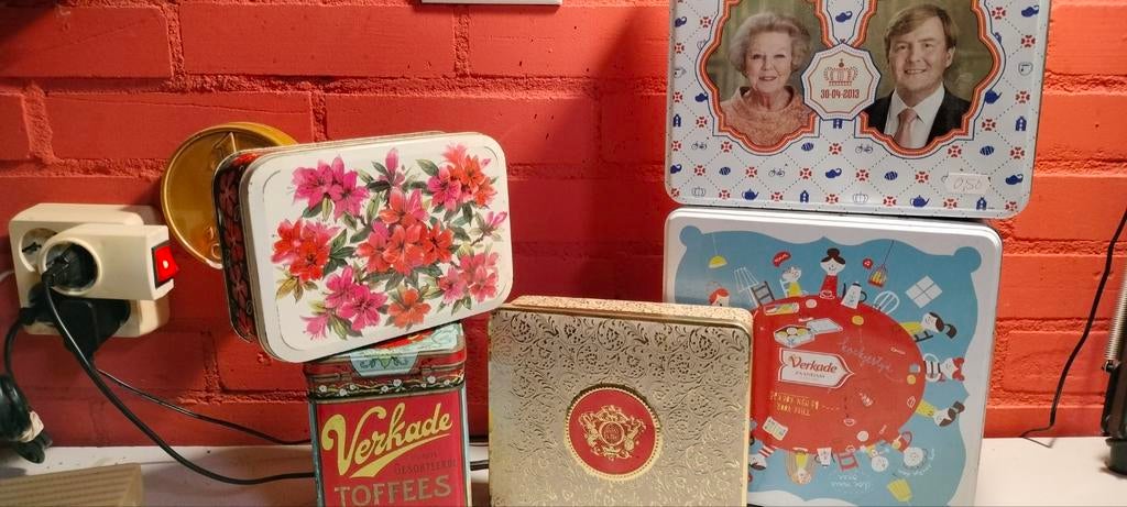 Vintage Verkade koekblikken., Verzamelen, Blikken, Ophalen of Verzenden, Gebruikt, Koek(jes), Verkade
