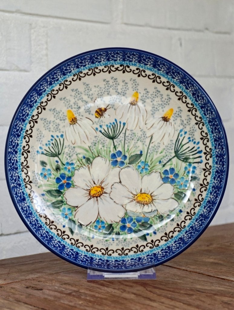 Bunzlau – uniek bord 20 cm bijtje – premium decoratie, Keramiek, Nieuw, Ophalen of Verzenden, Bord(en)