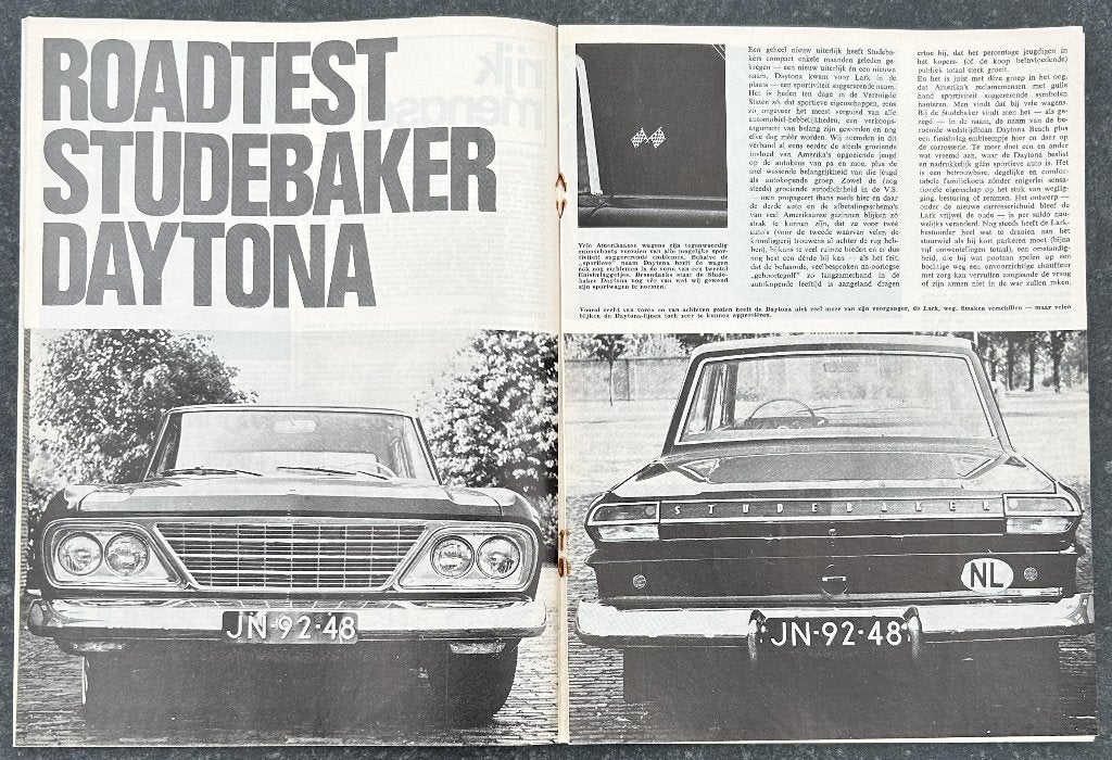 Studebaker Daytona test in Autovisie 1964, Gelezen, Ophalen of Verzenden, Overige merken, Autovisie