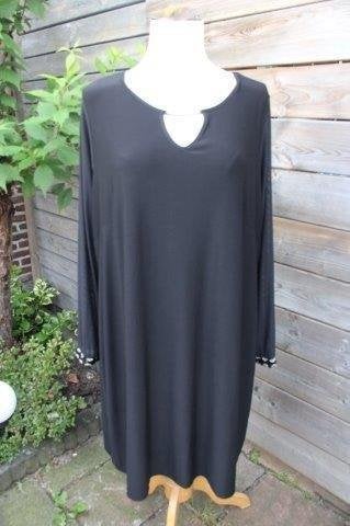 Jurk zwart X-Two mt 48 transparante mouwen Vaste prijs OPRUI, X-Two, Zwart, Maat 46/48 (XL) of groter, Ophalen of Verzenden