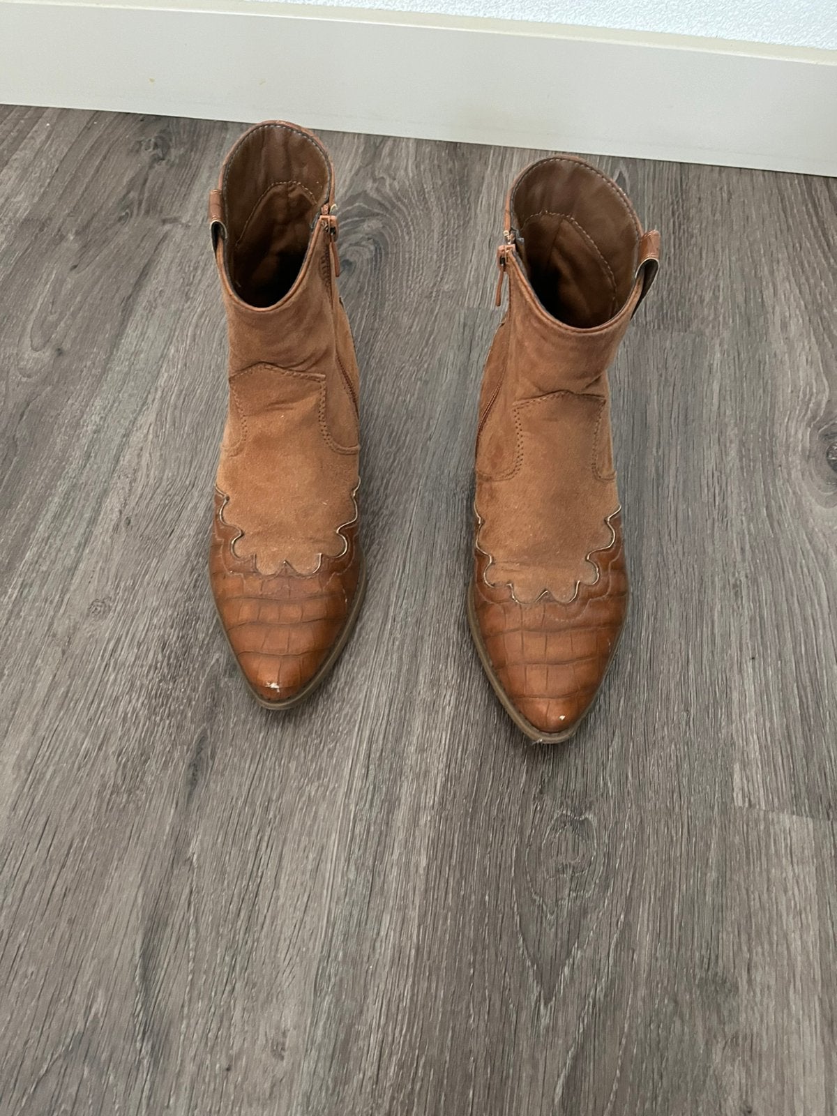 Cowboy laarsjes lichtbruin/ cognac maat 37 Vraagprijs €35, Kinderen en Baby's, Ophalen of Verzenden, Zo goed als nieuw, Meisje